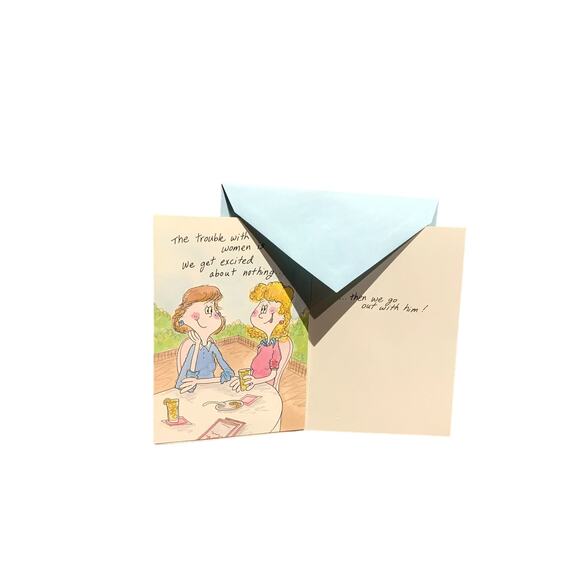 42 New Funny Vintage Characters Love Relationships Birthday Greeting Cards Env - Picture 6 of 10